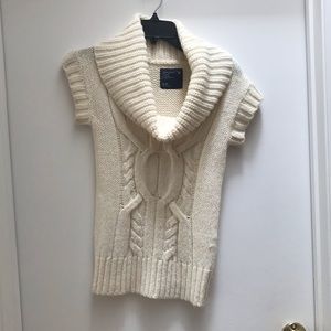 Short Sleeve Cowl Neck Sweater